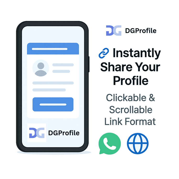Instantly Share Your Profile - Clickable & Scrollable Link Format